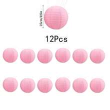 12 chiếc đèn lồng giấy nhiều màu sắc, đèn lồng Trung Quốc 25 cm, thích hợp trang trí nhà cửa trong nhà và ngoài trời, như đám cưới, sinh nhật, năm mới, Giáng sinh, tiệc Halloween (Bộ sưu tập màu Macaron) - Màu Macaron - Xem 14