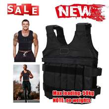 Exercise Weighted Vest Fitness Training Workout Sport 110lbs Weighted Adjustable - màu đen - Xem 11