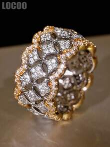 1 chiếc nhẫn đá Cubic Zirconia cổ điển, kiểu dáng nữ, thích hợp cho đám cưới, lễ đính hôn, kỷ niệm, tiệc tùng và các dịp khác, cũng có thể dùng làm nhẫn hoặc quà tặng ngày Valentine. - 5 # - Xem 5