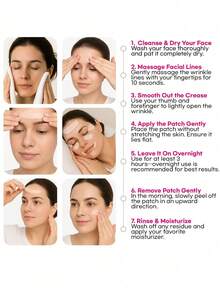 200/100/50/10pcs Facial Smile Lines Stickers, Easy-To-Use Facial Cheek Skin Care Stickers, Multi-Purpose V-Shaped Face Firming Stickers, Forehead Care Stickers,Lifting Face Tape, Face Neck Lifting Tape, Face Lift Stickers, Transparent, Unscented, Non-Invasive - Multicolor - View 3