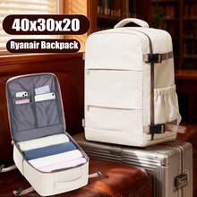 Túi xách tay/balo du lịch kích thước 40x25x20cm, vừa laptop 14 inch, balo đi làm nhẹ, túi đựng máy tính thời trang, hành lý công tác ngắn ngày, màu trơn unisex, balo du lịch/kéo/ba lô máy bay được chấp thuận, balo đựng laptop, quà tặng cho nam và nữ. - Màu be - Xem 11