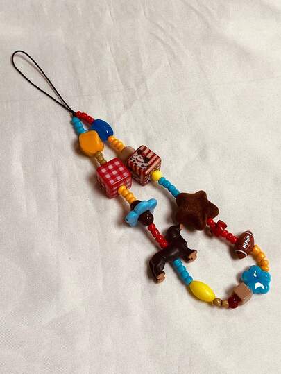 Dây đeo điện thoại hình chú chó ngôi sao, dây đeo điện thoại kiểu mới, dây đeo ngắn hình camera CCD, mặt dây chuyền sáng tạo, dây chuyền đa năng dành cho nữ.