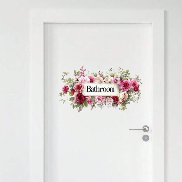 1/2 pièces Sticker mural auto-adhésif, motif de couronne en PVC imperméable, parfait pour la décoration de salle de bain et de la maison, sticker vinyle amovible.