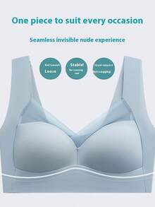 5 piezas Sujetador sin costuras para mujer, de una sola pieza, sujetador de copa completa,con relleno y sin aros, fino y agradable para la piel, sin restricciones, para dormir, lencería. - Multicolor - Ver 8