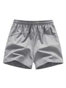 1件装男士夏季运动短裤，户外休闲透气速干健身跑步短裤 - 淺灰色 - 查看 3