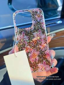 豹纹百合图案平面彩绘环氧树脂保护壳，兼容 17/17 Pro/17 Pro Max/16/15 XR/7/8/16 Pro Max/13/15 Pro Max/12 Pro Max/13 Pro Max/14 Pro Max、Galaxy S25/S25 Plus/S25 Ultra、A16/A36/A26/A56、S24 - 彩色 - 查看 2