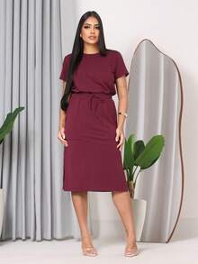 Casual Elegant Conservative / Modest Knot Beach - Burgundy - View 7