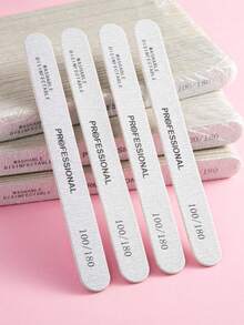 10/5PCS Nail File And Buffer Set - Professional Manicure Tools Kit With 100/180 Grit, Portable Nail Care Kit For Home/Salon,Strip Shape - Multicolor - View 5