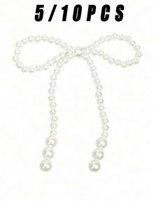 5/10pcs Pearl Bow Cake Decorations, Romantic Cake Decor Set Includes Bow Decor, Pearl Garland And Floral Cake Decorations. Suitable For Birthday, Mother's Day, Anniversary, Wedding, Valentine's Day And Other Party Occasions. - Multicolor - View 9