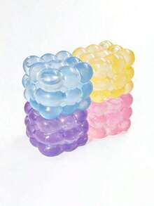 New Malt Squeeze Stress Relief Cube Toy, Ultra-Thin Squeeze Malt Anti-Pressure Toy, 1pc Soft Slow Rebound Water Cube Toy, Grape Texture, Slow Rebound, Durable, Suitable For Students, Teenagers/Adults, Ideal As Holiday Surprise Stress Relief Gift, Holiday/Birthday Gift, Halloween Gift, Christmas Gift, Christmas Eve Gift - Nhiều màu - Xem 10