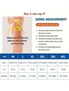 IYDoaMea 1PC Knee Compression Wrap Brace - Breathable Adjustable Knee Support With Side Stabilizers, Anti-Slip Sleeve For Men Women, Joint Pain Relief & Injury Recovery, Ideal For Sports Fitness Daily Wear (Order A Size Up) - Black - View 6