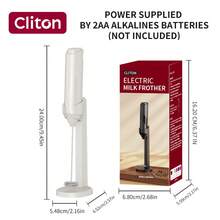 CLITON 電動牛奶起泡器 6色（黑色、白色、藍色、綠色、粉色、紅色），3款選擇：單件、塑膠、不鏽鋼，簡約設計，AA電池供電（不含電池），靜音便攜攪拌器，適用咖啡、廚房，聖誕節與婚禮禮物 - 彩色 - 查看 25