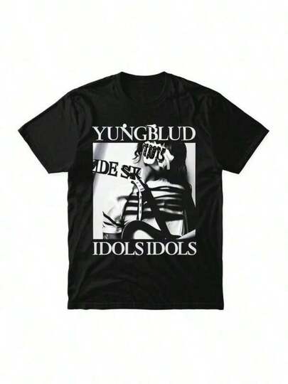 Herr-T-shirts Yungblud Idios Album Grafiskt Tryck T-shirt Damkläder Mode Kortärmade T-shirts Casual Oversized T-shirt Toppar Herr Casual Tryck Rund Hals Kortärmad T-shirt Standard Passform För Herrar