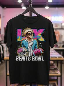 Young Boys/Girls Print T-Shirt, Cotton Children's T-Shirt Benito Bowl TShirt 2026 Super Football Shirt Bad Game Day Bunny Shirt Superbowl Puerto Rico Fan Tee Badbunny Puerto Rico Baby Tees Mother Daughter Matching Outfit Outifts Para Niña Conjunto De Niña Ropa De Niña Shirts Gifts For Teen Girls Teen Boys Gifts Kids Outfits Tops For Teen Girls Kids Girls Clothing Teen Girls Clothes Juniors Girl Clothes Boy Clothes For Kids Boys Shirts Kids Shirts Tween Girl Clothes Family Matching T Shirts Happy New Year Gift For Kids - BLACK31 - 查看 1