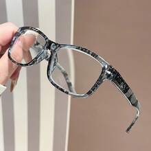 1PCS Bohemian Rectangular Women's Reading Glasses Magnifier Daily Office Computer Men's Reading Glasses - 藍圖 - 查看 6