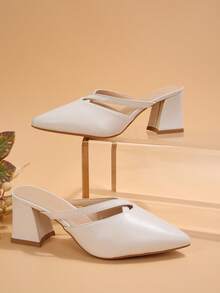 FVPFVP Giày sandal đế dày mũi nhọn kiểu dáng slip-on mới cho mùa Xuân/Hè 2025, thích hợp cho hoạt động ngoài trời, giày thời trang đa năng dành cho nữ. - Màu be - Xem 6