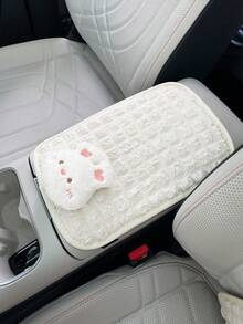 1pc Cute Animal Head Car Armrest Box Pad, Creative Car Central Console Armrest Cushion Mat, Anti-Slip - Armrest Box Cushion - View 11