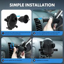 Carsun 军用级车载手机支架【升级版 95 磅以上稳固夹】汽车仪表盘挡风玻璃出风口支架，可调节，兼容 和安卓手机 - A - 查看 6