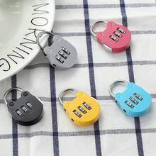 Mini Combination Lock, Portable Travel Security Lock With Resettable 3-Digit Combination - Suitable For Luggage, Backpacks, Gym Lockers, Tool Boxes - Combination Lock - View 2