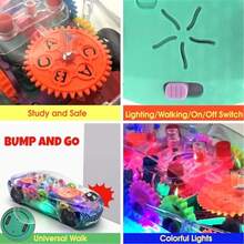 ArtCreativity Light Up Transparent Sensory Car Toy For Kids, 1PC, Bump And Go Toy Car With Colorful Moving Gears, Music, And LED Effects, Easter Toys For Toddlers, Great Birthday Gift Idea - 彩色 - 查看 11