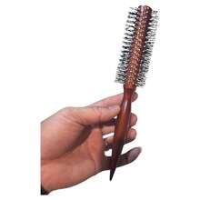 Hair Styling Brush With Wooden Handle 23mm - 棕色 - 查看 1