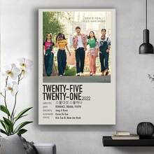 Framed Twenty-Five Twenty-One K-Drama TV Show Canvas Poster - Minimalist Korean Drama Art Print With English & Korean Text Wall Decor For Living Room, Bedroom, Kitchen,Restroom Decoration - Đóng khung - Xem 3