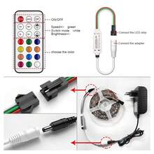 OISE ART STORE Striscia Led Smd5050 Ip20 12v 5 Mt Digitale  Rgb Telecomando W5050r-12-60-ic - - Multicolore - Visualizzare 6