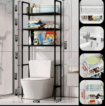 YUDA Multifunctional Storage Shelf For Bathroom, Toilet And Balcony, Bathroom Shelf