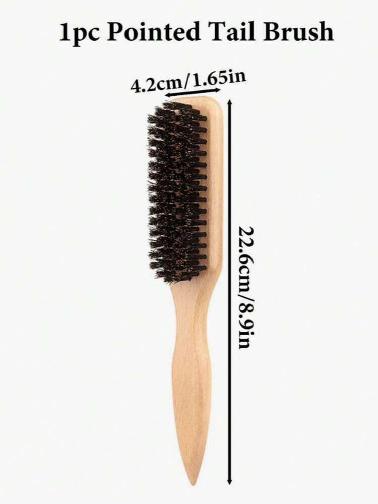 Boar Bristle Brush For Hair And Beard For Men And Women - Professional Unscented Horsehair Bristle Brush For Styling, Cleaning Fades And Clippers, Slicking Back Smoothing Tool, Travel And Vacation Essentials, Women's Hair Accessories, Brush, Hair Brushes, Contour Brush, Hair Brush, Hair Comb, Hair Comb, Detangling Brush - Multicolor - View 9