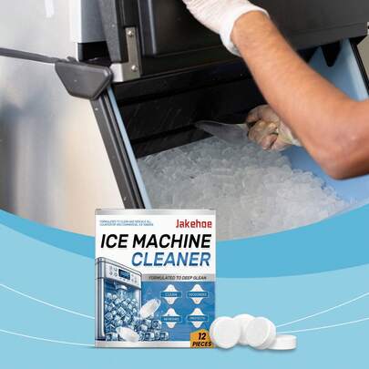 jakehoe Ice Machine Cleaner Cleaning Tablets For Descaling Deodorizing Prolonging Ice Maker Lifespan Deep Clean Gentle Removal Of Limescale & Hard Water Buildup Eliminate Odors