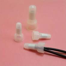 120pcs, 3 Models With 40pcs Each, Closed-End Safety Crimp Caps, Nipple Mouth Wire Connectors - White - View 5