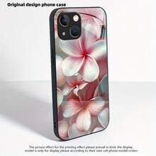 Nueva serie de flores de pareja de alta gama para el Día de San Valentín, paquete de lentes de espejo completo de vidrio blanco, funda suave para teléfono móvil para iPhone X 11 12 13 14 15 16 Plus Pro ProMax, protección de cámara, anti-huellas, ligera, elegante. - Negro 3 - Ver 2
