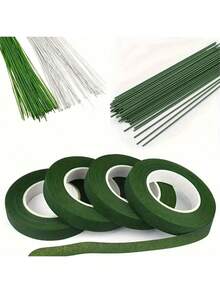 5pcs 12MM X 20YD Green Self-Adhesive Floral Tape, Bouquet Wrapping Tape For Artificial Flowers Plants Stems, DIY Craft Decor - Multicolor - View 9