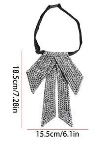 Corbata con cristales brillantes estilo Y2K, corbata de cristal anudada previamente para fiesta disco, concierto y estilo de ropa urbana - Multicolor - Ver 2