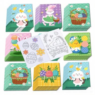 Easter DIY Coloring Book - Cartoon Doodle And Painting Book, Suitable For Birthday Parties And Spring Activities, Fun For Parent-Child Interaction, Suitable For Back To School Season, The Perfect Gift For Children's Holiday Celebration And Creative Learning