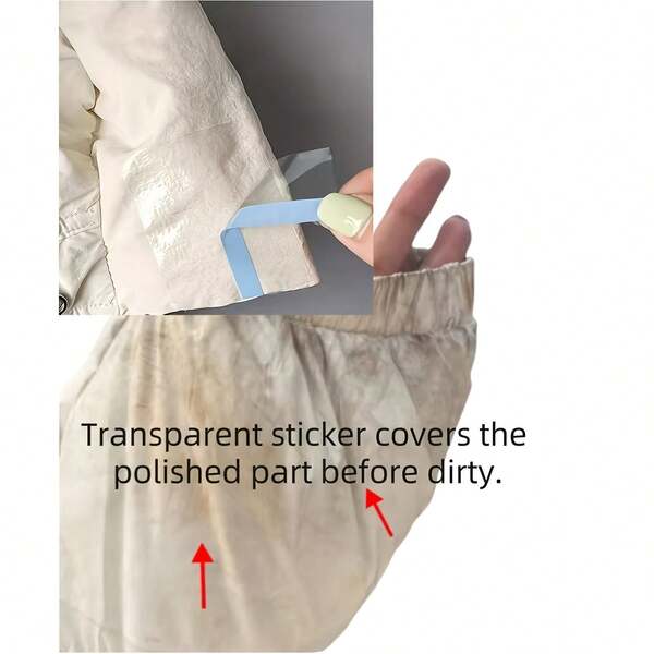 1 Roll Transparent PU Material Down Jacket Repair Tape, Easy To Cut And Stick, Suitable For Protecting Jacket, Collar And Cuffs From Pollution