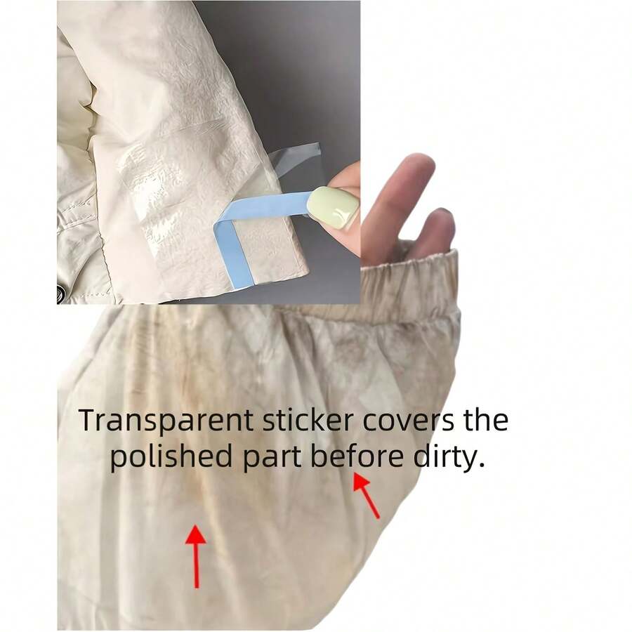 1 Roll Transparent PU Material Down Jacket Repair Tape, Easy To Cut And Stick, Suitable For Protecting Jacket, Collar And Cuffs From Pollution - Thin style - View 1