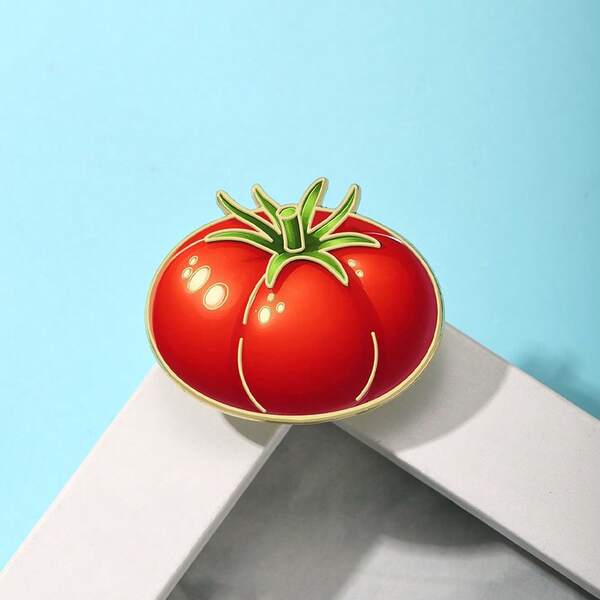 Tomato Enamel Brooch Pin Fashion Decorative Brooches Ornaments Lapel Bag Badges Jewelry Gifts