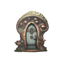 1.0cm Thick Mini Fairy Door Decor Ornament, Fairy Door Shaped, Suitable For Outdoor Garden Yard Lawn, Fantasy Theme Micro Landscape Decor, Outdoor & Garden Supplies, Gardening Ornament (Double-Layer Craft) - JLM021 - View 14