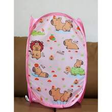 1pc Woven Dirty Clothes Basket, Foldable Toy Laundry Hamper For Storing Dirty Clothes, Nursery Storage Organizer - Multicolor - View 12