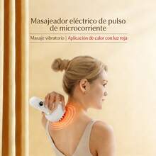Masajeador de Drenaje Linfático y Herramienta de Masaje Anticelulitis, Ayuda a Reducir Estirés y Celulitis, para Piernas, Brazos y Abdomen, Máquina de Modelado Corporal con Microcorriente, Luz, Calor y Vibración - Blanco - Ver 2