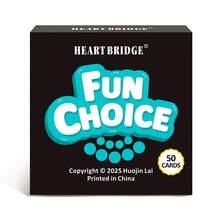 HEART BRIDGE 1套“趣味选择”卡牌游戏，50张卡牌 - 成人派对游戏，你会选择什么？情人节/万圣节/圣诞节礼物，适合朋友聚会和派对聊天 - 入门级桌面游戏 | 50张卡牌 | - 黑色 - 查看 10