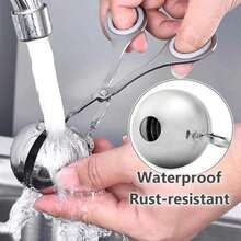 Stainless Steel Meat Baller Ball Maker Meatball Scoop None-Stick Baller Tongs Meat Ball Maker Mold Cake Pop,Ice Tongs,Meatball Maker Tool For Kitchen Cooking - Bạc - Xem 7