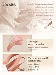 DonsGirl 1 Pair Of Professional Ballet Half Shoes For Dancers, Breathable Stretch Lyrical Dance Foot Thongs, Nude Half Sole Dance Shoes For Women Girls - Brown - View 3