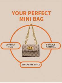 Mini Square Bag, Geometric Pattern Chain Turn Lock, PU Valentine's Day Gift, Beach Bag, Vacation Essential, Cruise Must-Have. Perfect For Commuting, Classes, Shopping, Travel, Dates, Beach Outings, Seaside Getaways, Holidays, And More. Handbag, Women's Tote Bag, Travel Bag, Women's Tote Bag, Women's Fashion Backpack, Beach Bag, Beach Tote Bag, Women's Beach Accessories, Luggage, Women's Clutch, Women's Shoulder Bag, Women's Multi-Function Backpack, Messenger Bag. Travel Essentials, Air Travel Must-Haves. New Year Gifts, Women's Gifts. - 彩色 - 查看 7