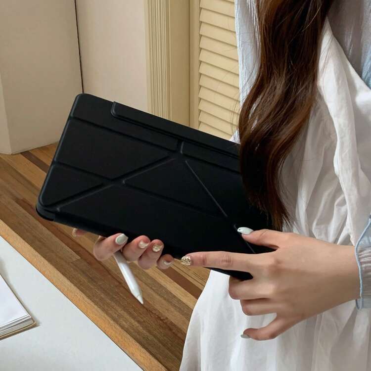 3-In-1 Minimalist Solid Color Magnetic Cute Tablet Protective Case Compatible With Apple IPad 11th Gen, IPad Pro 2025 New Version, IPad 10th Gen, IPad Air 7/6, 11 Inch, With Pencil Slot, Anti-Bending, Fashionable Tablet Protective Cover For Girls - Multicolor - View 38