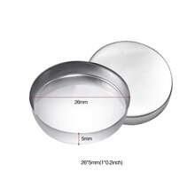 56 Pcs Empty Round Metal Eyeshadow Pans 26mm Diameter Makeup Palette Refills - Bạc - Xem 2