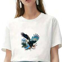 1pc/2pcs/3pcs Durable Long-Lasting Heat Transfer Stickers With Eagle Silhouette Patch, For DIY T-Shirts, Sweatshirts, Jeans, Hoodies, Backpacks, Jackets, Handbags, Pillows - L+S - View 6