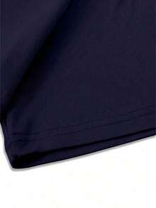 Men's Basic Courage Casual Unisex Cotton T-Shirt - Navy Blue - View 4