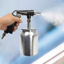Air Sandblasting Gun Compressor Handheld 90 PSI Sand Blaster Shot Media Blasting - Black Silver - View 5